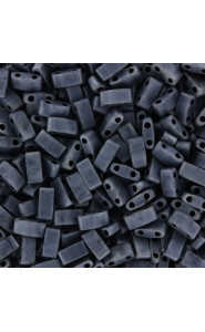 Miyuki half tila 5x2.4mm beads - Matted gunmetal HTL-2001